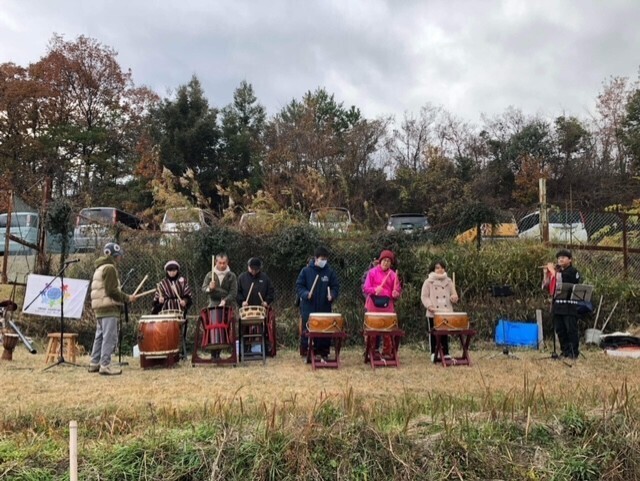 『食農感謝祭』 杵や臼を使ってお餅をつこう！ 和太鼓演奏をきいて、体験しよう！